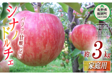 りんご シナノドルチェ 家庭用 3kg ヤマウラ農園 沖縄県への配送不可 2025年9月中旬頃から2025年9月下旬頃まで順次発送予定 令和7年度収穫分 信州 果物 フルーツ リンゴ 林檎 長野 11500円 予約 農家直送 長野県 飯綱町 [1575]