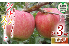 りんご シナノスイート 家庭用 3kg ヤマウラ農園 沖縄県への配送不可 2025年10月中旬頃から2025年10月下旬頃まで順次発送予定 令和7年度収穫分 信州 果物 フルーツ リンゴ 林檎 長野 11500円 予約 農家直送 長野県 飯綱町 [1579]