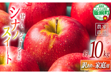 りんご シナノスイート 家庭用 〜 訳あり 10kg エバラ農園 減農薬栽培 2025年10月中旬頃から2025年11月下旬頃まで順次発送予定 令和7年度収穫分 信州 果物 フルーツ リンゴ 林檎 長野 20000円 予約 農家直送 長野県 飯綱町 [1632]