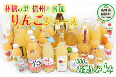 飯綱町の農家さんの りんごジュース お楽しみ！ 1000ml × 1本 ( りんごの種類 おまかせ ) 沖縄県への配送不可 飲料 果汁飲料 りんご リンゴ 林檎 ジュース 1L 信州 5000円 長野県 飯綱町 [1698]