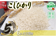 米 こしひかり 5kg × 6回 【 6か月 定期便 】( 令和7年産 ) 丸西農園 沖縄県への配送不可 2025年11月上旬頃から順次発送予定 コシヒカリ 白米 精米 お米 信州 72000円 予約 農家直送 長野県 飯綱町 [1683]