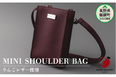 りんごレザー RingoLeather® MINI SHOULDERBAG 【 赤 】 株式会社SORENA ミニショルダーバッグ 信州 65000円 長野県 飯綱町