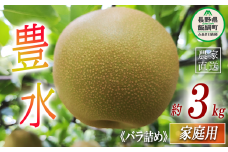 梨 豊水 家庭用 3kg ( バラ詰め ) 松澤農園 配送先は本州限定 2025年9月中旬頃から2025年9月下旬頃まで順次発送予定 令和7年度収穫分 長野県 飯綱町 [1802]