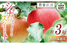 りんご シナノスイート 贅沢な 家庭用 3kg ( 7玉 〜 12玉 ) 庚申山荘ファーム 沖縄県への配送不可 2025年10月上旬頃から2025年10月下旬頃まで順次発送予定 令和7年度収穫分 信州 果物 フルーツ リンゴ 林檎 長野 12000円 予約 農家直送 長野県 飯綱町 [1793]
