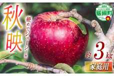 りんご 秋映 家庭用 3kg 相澤農園 沖縄県への配送不可 2025年9月下旬頃から2025年10月中旬頃まで順次発送予定 令和7年度収穫分 長野県 飯綱町 [1850]