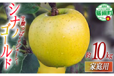 りんご シナノゴールド 家庭用 10kg 相澤農園 2025年11月上旬頃から2026年2月上旬頃まで順次発送予定 令和7年度収穫分 長野県 飯綱町 [1854]