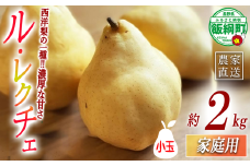 【 幻の洋梨 ル・レクチェ 】 家庭用 小玉 ル・レクチェ 2kg 井澤農園 配送先は本州限定 2025年12月下旬頃から2026年2月上旬頃まで順次発送予定 令和7年度収穫分 エコファーマー認定 信州 果物 フルーツ 西洋梨 9000円 農家直送 長野県 飯綱町 [2012]