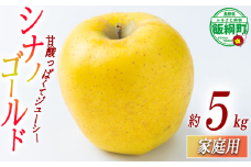 【 甘酸っぱい / シナノゴールド 】 りんご シナノゴールド 家庭用 5kg 2025年11月上旬頃から2025年12月上旬頃まで順次発送予定 ふるさと振興公社 リンゴ 林檎 長野県 飯綱町 [2021]