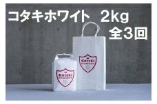 ≪令和7年産先行予約≫毎月ちょうどいい量をお届けします！希少米 コタキホワイト2kg 毎月お届け(全3回)お米マイスターもお勧め!!