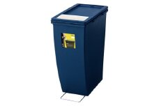 ごみ箱 ダストボックス スリム シンプル 20L プッシュ型(ネイビー)