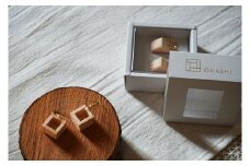 枡イヤリング 無地