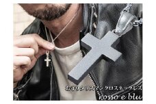 ロッソエブルー ネックレス メンズ シルバー シンプル クロス 十字架 ロッソエブルー