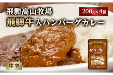 飛騨牛入ハンバーグカレー 200g 4個
