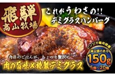 飛騨高山牧場 デミグラスハンバーグ 150g 10個