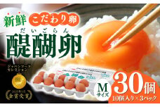 【醍醐卵】岐阜産こだわり産みたて卵 30個入りMサイズ 産地直送 新鮮 たまご 岐阜市 / 棚橋ファーム [ANAZ001]