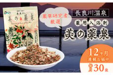 【12回定期便】入浴剤 薬用 30袋 医薬部外品 美の薬泉 天然 美容 お風呂 バスタイム 岐阜市/岐阜長良川温泉旅館協同組合 [ANAF013]