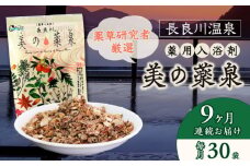 【9回定期便】入浴剤 薬用 30袋 医薬部外品 美の薬泉 天然 美容 お風呂 バスタイム 岐阜市/岐阜長良川温泉旅館協同組合 [ANAF012]