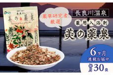 【6回定期便】入浴剤 薬用 30袋 医薬部外品 美の薬泉 天然 美容 お風呂 バスタイム 岐阜市/岐阜長良川温泉旅館協同組合 [ANAF011]