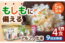 【9回定期便】もしもに備える アルファ化米 4種類 毎月お届けセット【非常食】 防災用品 保存食 ご飯 岐阜市/ドゥメンテックス [ANBF006]
