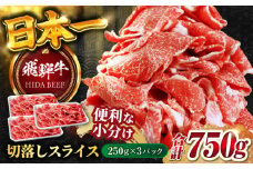 【飛騨牛】切り落とし スライス(250g×3) / 飛騨牛 ひだぎゅう 牛肉 ぎゅうにく 飛騨牛 和牛 焼肉 小分け 飛騨牛 岐阜市/丸福商店 [ANBO004]