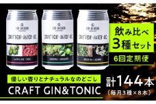 【6回定期便】LONG GOOD クラフト・ジントニック3種セット 各種8本 計24本 カフィアライム＋ローズ 黒文字＋ベルガモット グリーンティ＋ジャスミン 天然ボタニカル 岐阜市/ビストロノミー [ANCG013]