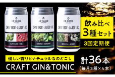 【3回定期便】LONG GOOD クラフト・ジントニック3種セット 各種4本 計12本 カフィアライム＋ローズ 黒文字＋ベルガモット グリーンティ＋ジャスミン 天然ボタニカル 岐阜市/ビストロノミー [ANCG007]