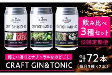 【12回定期便】LONG GOOD クラフト・ジントニック3種セット 各種2本 計6本 カフィアライム＋ローズ 黒文字＋ベルガモット グリーンティ＋ジャスミン 天然ボタニカル 岐阜市/ビストロノミー [ANCG005]