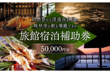 岐阜 長良川温泉宿泊クーポン券（50,000円分） 補助券 観光 トラベル 岐阜市/岐阜長良川温泉旅館協同組合 [ANAF004]