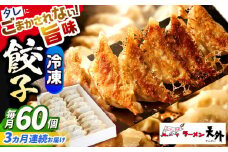 【3回定期便】岐阜老舗ラーメン店天外 冷凍自家製餃子セット６０個入り 簡単調理 自宅で本格餃子 主婦応援 おつまみ 中華 惣菜 岐阜市/カツヤプロジェクト [ANCT022]