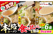 【9回定期便】岐阜老舗ラーメン店天外 ラーメン3食欲張りセット（醤油・味噌・豚骨）簡単調理 本格ラーメン 食べ比べ 主婦応援 真空パック お取り寄せ ご当地 グルメ 岐阜市/カツヤプロジェクト [ANCT019]