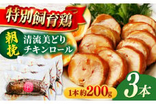 朝挽き 清流美どり チキンロール3本 鶏肉 若鶏 お取り寄せ 岐阜市/若鶏の春近 [ANDL005]