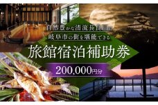 岐阜 長良川温泉宿泊クーポン券（200,000円分） 補助券 観光 トラベル 岐阜市/岐阜長良川温泉旅館協同組合 [ANAF006]