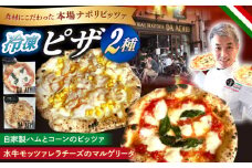 冷凍ピザ PIZZA2種セット 自家製ハム（アチュ特製の絶品ハム）とコーンのピッツァ 水牛モッツァレラチーズのマルゲリータピッツァ 計2枚 イタリアン ナポリピザ お取り寄せ 岐阜市/ダ・アチュ [ANEJ002]