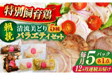 【12回定期便】 朝挽き 清流美どり バラエティ5点セット 鶏肉 若鶏 お取り寄せ 岐阜市 / 若鶏の春近 [ANDL014]