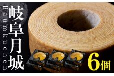 岐阜月城 バームクーヘン 6個 洋菓子 バーム おやつ 岐阜市 / オフィスK [ANGW004]