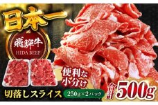【11月発送】【飛騨牛】切落しスライス(250g×2) 和牛 焼肉 小分け 岐阜市/丸福商店 [ANBO003-11]