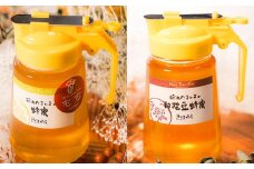 【国産蜂蜜】450ｇパッカー容器2本セット（くろがねもち蜂蜜、白花豆蜂蜜）