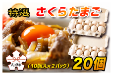 特選　さくらたまご　20個（10個入×２パック）