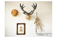 動物のインテリア【アニマルトロフィー】Reindeer トナカイ（Mサイズ　完成品）