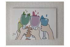 絵画『かんぱ～い』小サイズ
