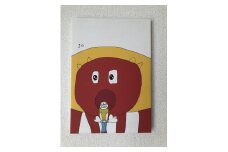 【秋の大感謝祭開催中！飛騨牛が抽選で当たる】絵画『まずいな』小サイズ