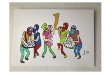 【秋の大感謝祭開催中！飛騨牛が抽選で当たる】絵画『えんそうたのしいね』大サイズ