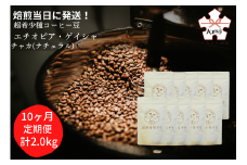 【定期便(10か月)】焙煎当日に発送！超希少種コーヒー豆『エチオピア ゲイシャ』ゲシャビレッジ農園 ナチュラル粉
