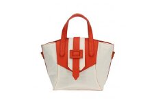 【和然WASHIKA】和紙×牛革ベルトデザインBAG カラー：オレンジ