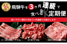 A5飛騨牛を3カ月連続で食べる定期便