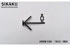 ARROW SIGN(矢印型案内ボード) Toilet /MEN
