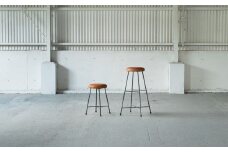 アイアン スツール 本革 HIGH【9月30日〆飛騨牛が抽選で当たる】 SK STOOL BROWN  サイズ スツール 丸 椅子 イス いす ハイスツール キッチンスツール 家具 アイアン スチール アンティーク レトロ インテリア シンプル 鉄製 SIKAKU 岐阜県 大垣市