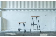 【9月30日〆飛騨牛が抽選で当たる】 MULTI STOOL LOW サイズ スツール 椅子 イス いす 家具 オーク アイアン スチール アンティーク レトロ インテリア モダン シンプル スタイリッシュ 鉄製 SIKAKU 岐阜県 大垣市