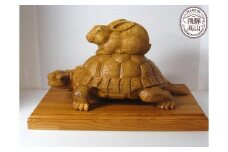【数量限定】飛騨一位一刀彫 負けないうさぎ（大） | 伝統工芸品 いちい イチイ 一位一刀彫 一位一刀 一刀彫 工芸品 縁起物 品 置物 木彫り 飛騨高山 吉野彫刻所 MC044