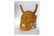 【数量限定】飛騨一位一刀彫 8号般若面 桐板付き | 伝統工芸品 いちい イチイ 一位一刀彫 一位一刀 一刀彫 工芸品 縁起物 品 置物 木彫り 飛騨高山 吉野彫刻所 MC028